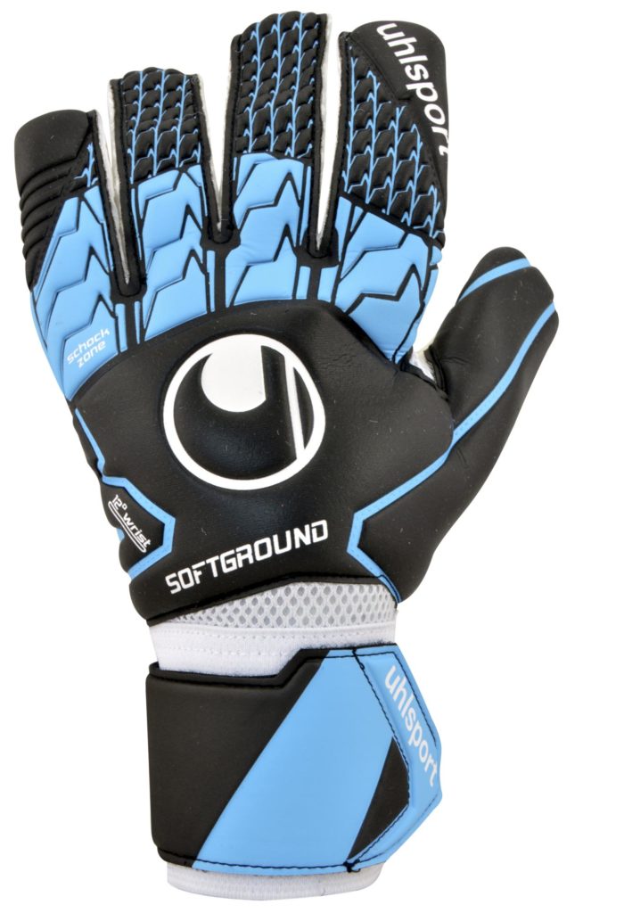 Gants De Gardien Uhlsport Classic Soft HN Comp - Noir/cyan/blanc NEUFS