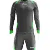 kit_paros_eletric_grigio_scuro_verde_bianco Zeus Completo Portiere Paros Grigio scuro - Verde Fluo