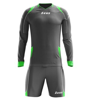 kit_paros_eletric_grigio_scuro_verde_bianco Zeus Completo Portiere Paros Grigio scuro - Verde Fluo