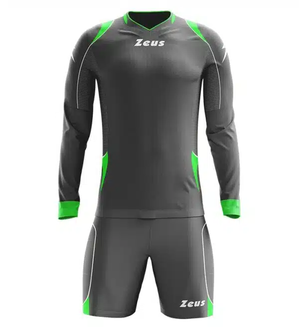 kit_paros_eletric_grigio_scuro_verde_bianco Zeus Completo Portiere Paros Grigio scuro - Verde Fluo
