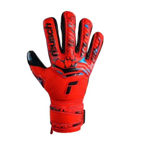 Reusch Attrakt Gold X Junior 5372955 3333 black red front Reusch Attrakt Gold X Red Junior