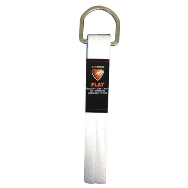 Lacci piatti SOFSOLE bianchi 120cm